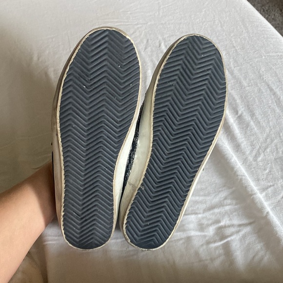 GOLDEN GOOSE SUPERSTAR GLITTER SNEAKER IN SILVER - Picture 6 of 11